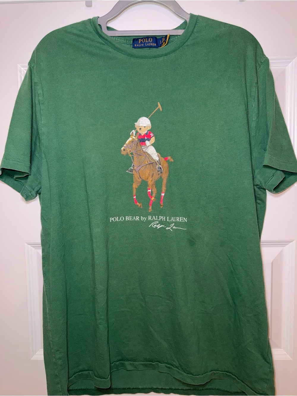 Ralph Lauren Green Polo Bear on Horse Men’s Large Short Sleeve Tee